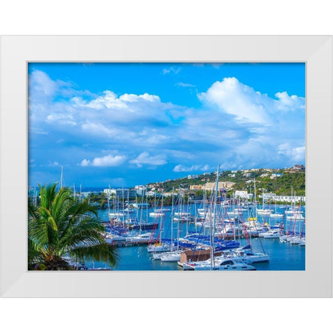 Oyster Pond Bay, St. Maarten White Modern Wood Framed Art Print by Reed, Jack