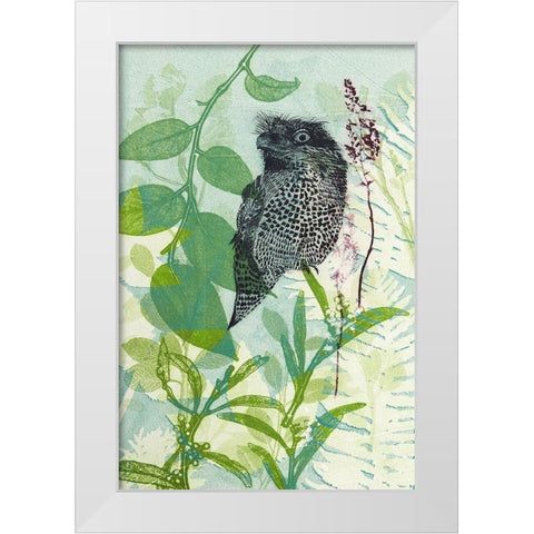 Hidden In My Garden White Modern Wood Framed Art Print by Rice, Trudy