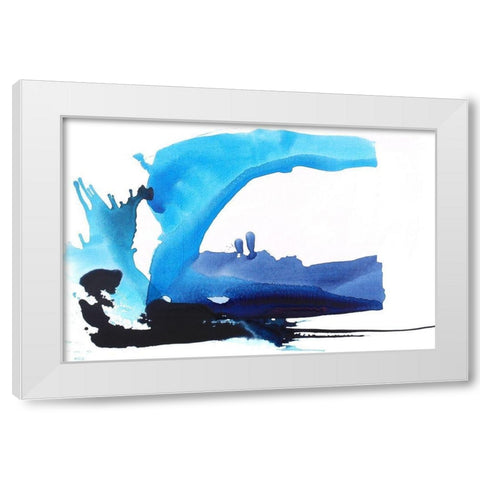 Sunset White Modern Wood Framed Art Print by Russell, Valerie