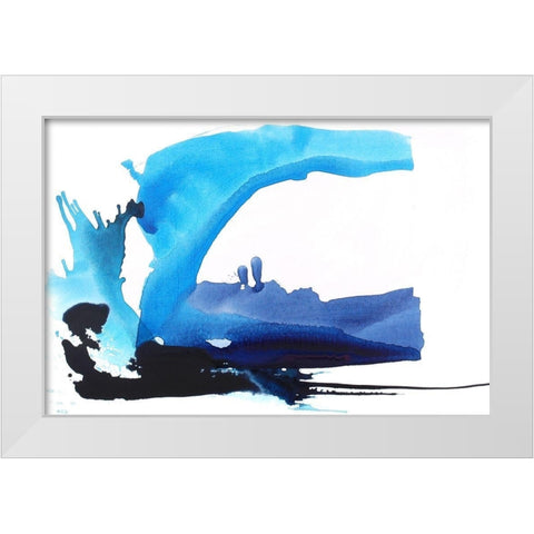 Sunset White Modern Wood Framed Art Print by Russell, Valerie