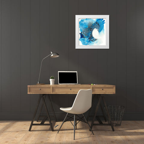 Oceanâ€™s Diluted White Modern Wood Framed Art Print by Russell, Valerie
