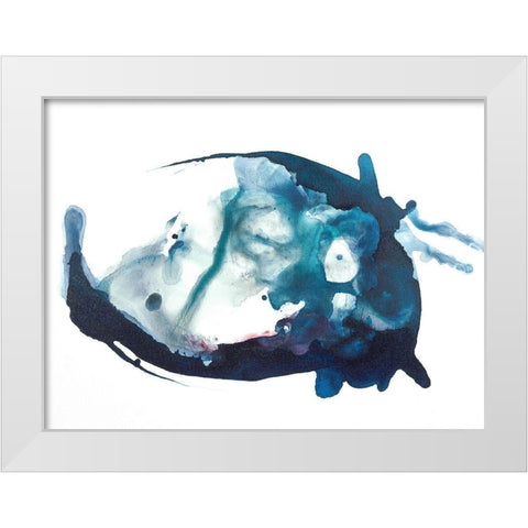 Lagoon White Modern Wood Framed Art Print by Russell, Valerie