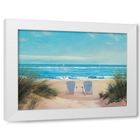 Among Friends II White Modern Wood Framed Art Print by Romanello, Diane