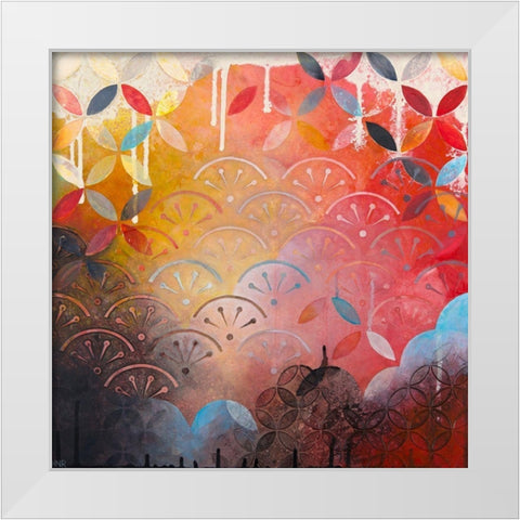Patiently White Modern Wood Framed Art Print by Robinson, Heather Noel