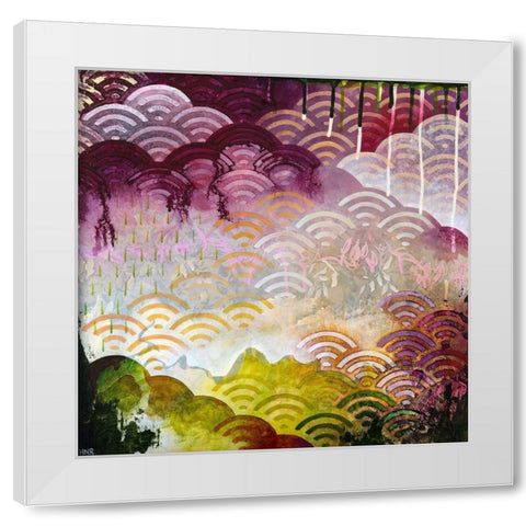 Serenely White Modern Wood Framed Art Print by Robinson, Heather Noel
