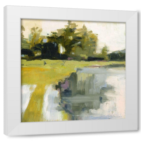 Braveboat Harbor White Modern Wood Framed Art Print by Robbins, Kathleen