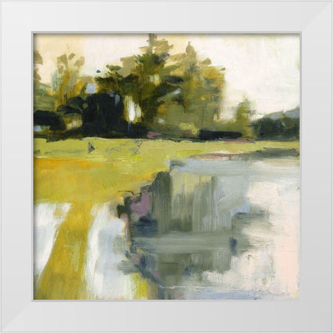 Braveboat Harbor White Modern Wood Framed Art Print by Robbins, Kathleen