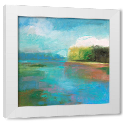 Mill Pond White Modern Wood Framed Art Print by Robbins, Kathleen
