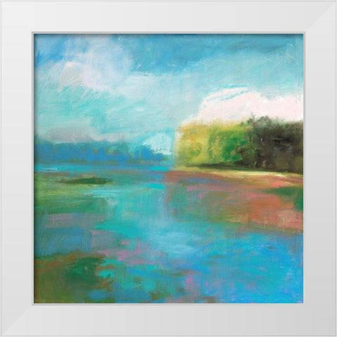 Mill Pond White Modern Wood Framed Art Print by Robbins, Kathleen