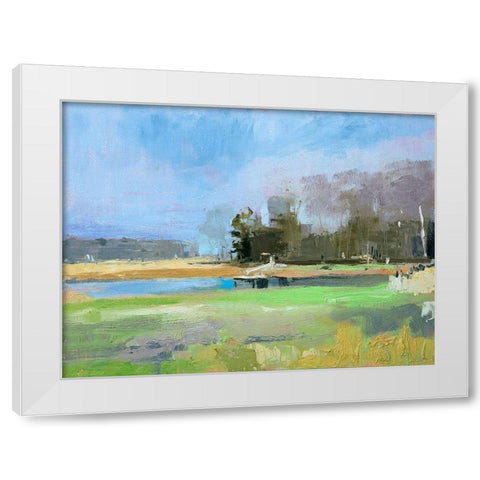 Odiorne Point Tree Line II White Modern Wood Framed Art Print by Robbins, Kathleen