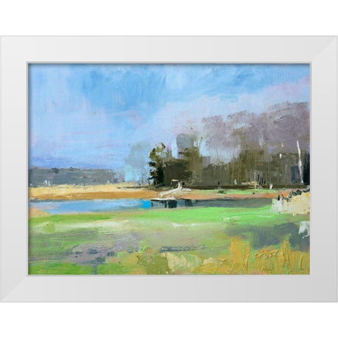 Odiorne Point Tree Line II White Modern Wood Framed Art Print by Robbins, Kathleen
