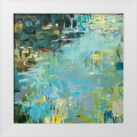 Tidal Pool In Blue White Modern Wood Framed Art Print by Robbins, Kathleen