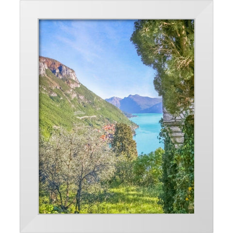 Lago di Como View No. 1 White Modern Wood Framed Art Print by Ryan, Brooke T.