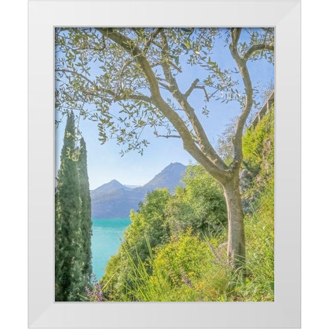 Lago di Como View No. 2 White Modern Wood Framed Art Print by Ryan, Brooke T.