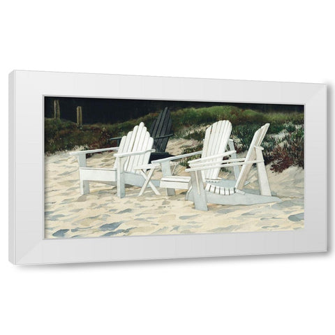 Group Therapy White Modern Wood Framed Art Print by Roberts, Linda