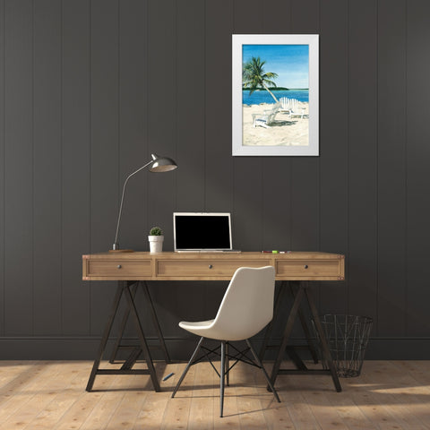 Paradise White Modern Wood Framed Art Print by Roberts, Linda