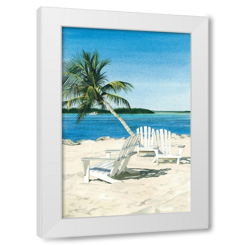Paradise White Modern Wood Framed Art Print by Roberts, Linda