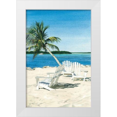 Paradise White Modern Wood Framed Art Print by Roberts, Linda
