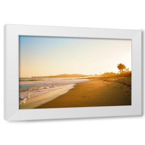 Sunset Surf White Modern Wood Framed Art Print by Rapson, Sol