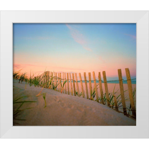 Sunset By The Atlantic White Modern Wood Framed Art Print by Rapson, Sol