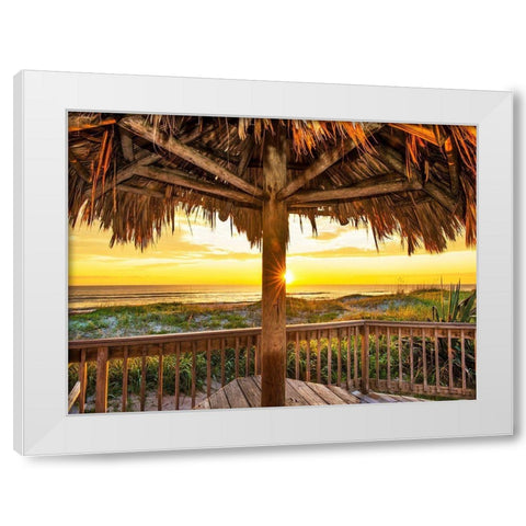 Breakfast Place White Modern Wood Framed Art Print by Reed, Jack