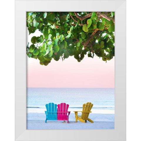 Three Chairs White Modern Wood Framed Art Print by Reed, Jack