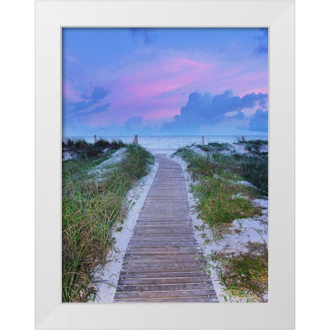 Sunrise Walk White Modern Wood Framed Art Print by Reed, Jack