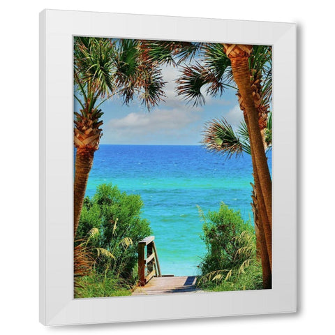 Stairs White Modern Wood Framed Art Print by Reed, Jack