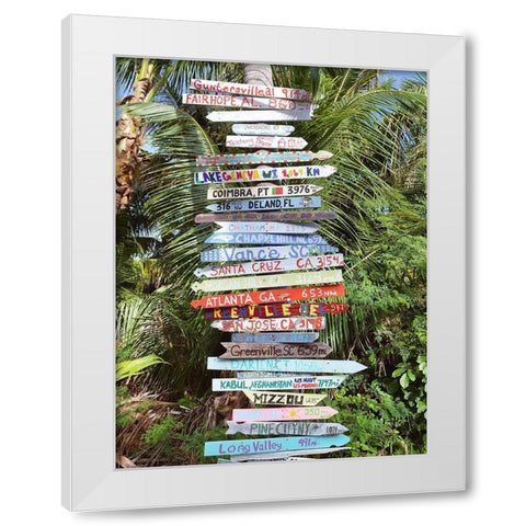 Signs White Modern Wood Framed Art Print by Reed, Jack