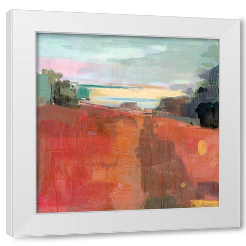 Path To The River White Modern Wood Framed Art Print by Robbins, Kathleen
