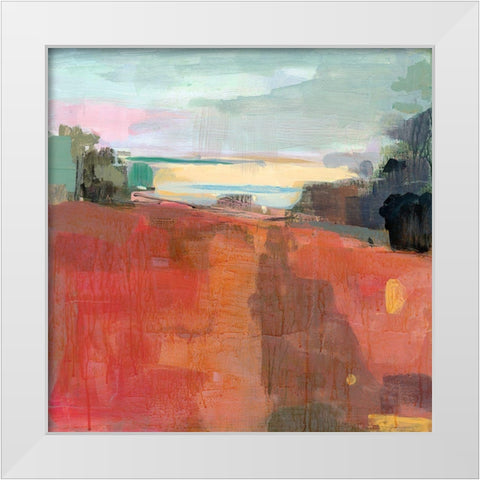 Path To The River White Modern Wood Framed Art Print by Robbins, Kathleen