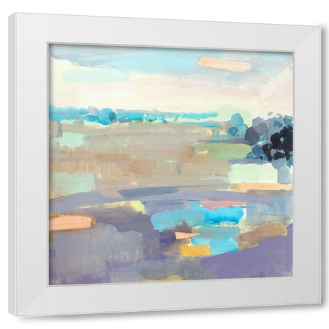 Sherbert Sky White Modern Wood Framed Art Print by Robbins, Kathleen