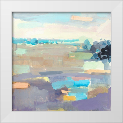 Sherbert Sky White Modern Wood Framed Art Print by Robbins, Kathleen