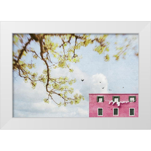 Spring In Italy White Modern Wood Framed Art Print by Ryan, Brooke T.