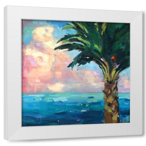 Palm White Modern Wood Framed Art Print by Railsback, Page Pearson