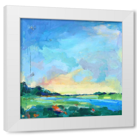 River Marsh White Modern Wood Framed Art Print by Railsback, Page Pearson