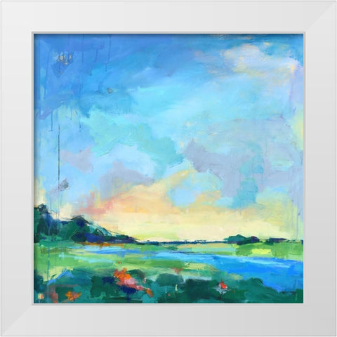 River Marsh White Modern Wood Framed Art Print by Railsback, Page Pearson