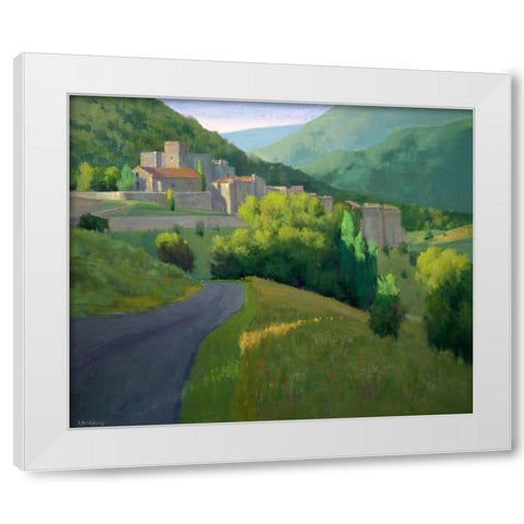 Early Morning in Aurel White Modern Wood Framed Art Print by Roberts, Ian