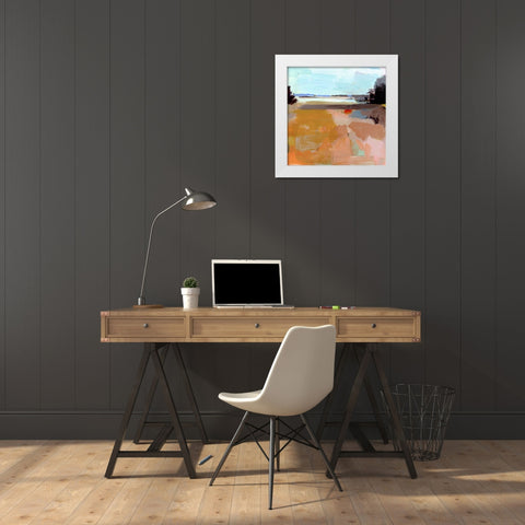 Beach Plum Farm 1 White Modern Wood Framed Art Print by Robbins, Kathleen