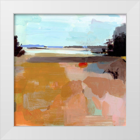 Beach Plum Farm 1 White Modern Wood Framed Art Print by Robbins, Kathleen