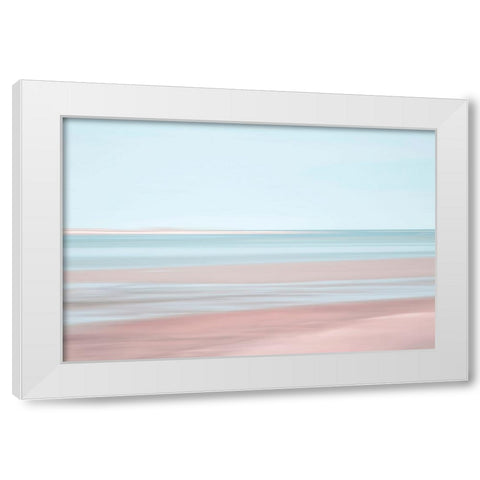 Pastel Abstract Beach 3 White Modern Wood Framed Art Print by Ryan, Brooke T.