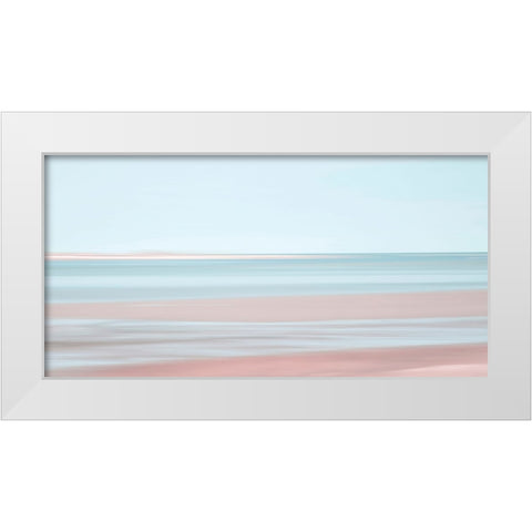 Pastel Abstract Beach 4 White Modern Wood Framed Art Print by Ryan, Brooke T.