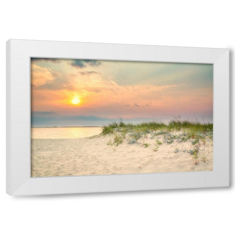 Morning Beach 2 White Modern Wood Framed Art Print by Ryan, Brooke T.