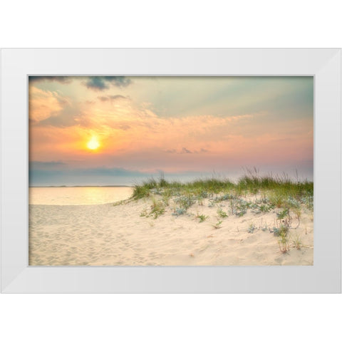 Morning Beach 2 White Modern Wood Framed Art Print by Ryan, Brooke T.