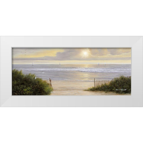 Summer Moments II White Modern Wood Framed Art Print by Romanello, Diane