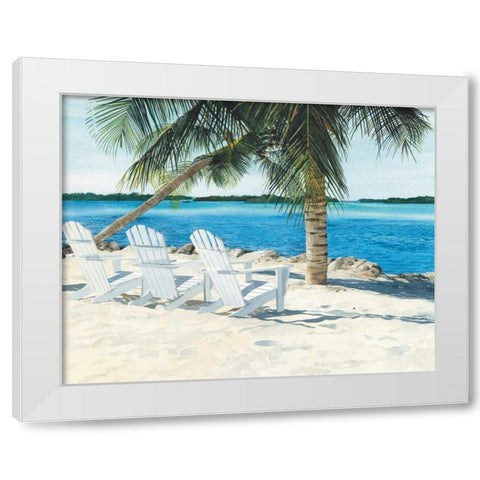 Front Row White Modern Wood Framed Art Print by Roberts, Linda