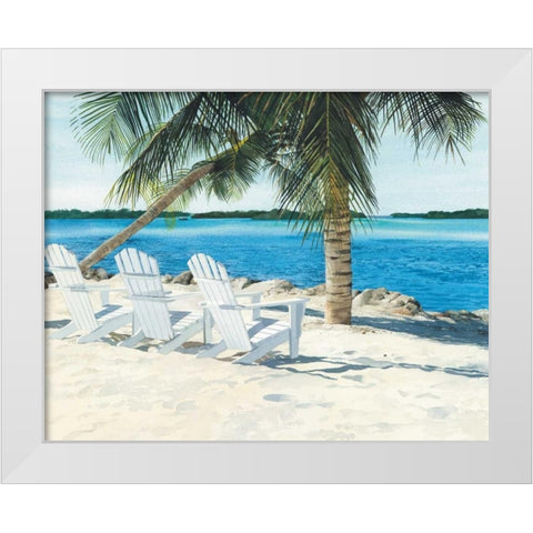 Front Row White Modern Wood Framed Art Print by Roberts, Linda