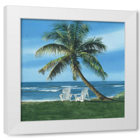 Get Away White Modern Wood Framed Art Print by Roberts, Linda