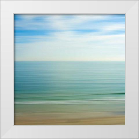 Seacoast 17 White Modern Wood Framed Art Print by Rowell, David E