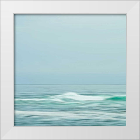 Seacoast 601 White Modern Wood Framed Art Print by Rowell, David E